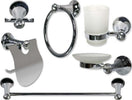 Set-Bagno-6-Pz-Acciaio-E-Vetro-Punti-Luce-Cristalli-Porta-Rotolo-Saponetta-52437