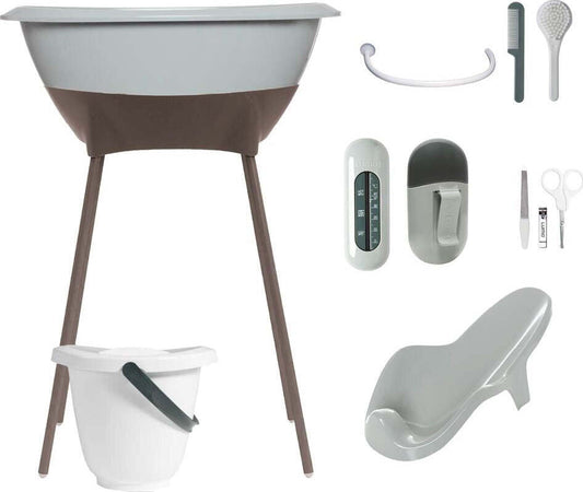 Set bagno e cura Luma Sage Green base grigia con Secchio Prima infanzia/Igiene e benessere/Set di igiene e benessere La Casa Del Bebè - Napoli, Commerciovirtuoso.it