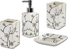 SET BAGNO FIORI PESCO GIAPPONESI IN CERAMICA DISPENSER PORTA SAPONETTA BICCHIERE  Trade Shop italia - Napoli, Commerciovirtuoso.it
