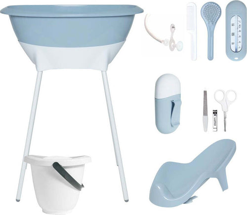 Set Bagno Luma bianco e Celestial Blu con Secchio Prima infanzia/Igiene e benessere/Set di igiene e benessere La Casa Del Bebè - Napoli, Commerciovirtuoso.it