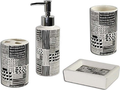 SET BAGNO NERO IN CERAMICA DISPENSER SAPONE PORTA SAPONETTA BICCHIERE SPAZZOLINI  Trade Shop italia - Napoli, Commerciovirtuoso.it