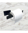 Set Bagno Rettangolare Nero 6pz Porta Asciugamano Rotolo Bicchiere Spazzolino 87262
