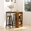 Set-Bancone-Bar-con-2-Sgabelli-Alti-Stile-Industriale-con-Mensole,-Marrone-Rustico-YT9835-489YT9