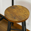 Set-Bancone-Bar-con-2-Sgabelli-Alti-Stile-Industriale-con-Mensole,-Marrone-Rustico-YT9835-489YT9
