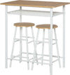 Set-Bancone-Bar-e-2-Sgabelli-Alti-in-Legno-Stile-Nordico-con-Mensola-e-Poggiapiedi,-Bianco-HY6835-297WTHY6