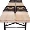 Set birreria in legno impregnato, tavolo e panche pieghevoli piedi in metallo, per sagre e festa della birra Sport e tempo libero/Attività ricreative all'aperto/Camping e outdoor/Arredamento da campeggio/Tavoli La Zappa - Altamura, Commerciovirtuoso.it
