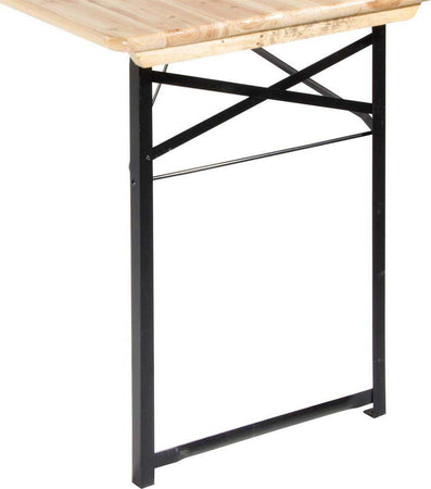 Set birreria in legno impregnato, tavolo e panche pieghevoli piedi in metallo, per sagre e festa della birra Sport e tempo libero/Attività ricreative all'aperto/Camping e outdoor/Arredamento da campeggio/Tavoli La Zappa - Altamura, Commerciovirtuoso.it