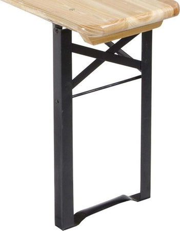 Set birreria in legno impregnato, tavolo e panche pieghevoli piedi in metallo, per sagre e festa della birra Sport e tempo libero/Attività ricreative all'aperto/Camping e outdoor/Arredamento da campeggio/Tavoli La Zappa - Altamura, Commerciovirtuoso.it