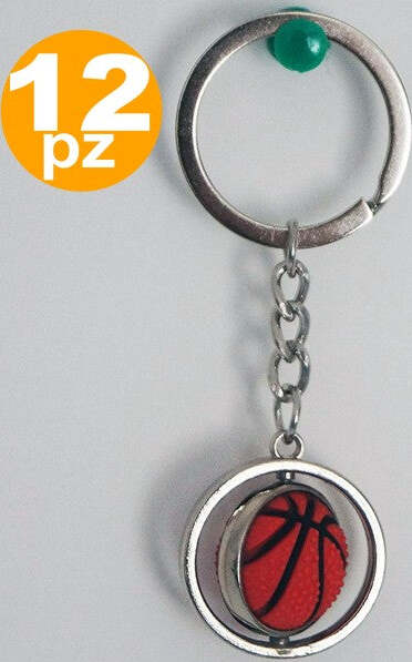 Set-Bomboniera-Bomboniere-Pallone-Palla-Da-Basket-In-3d-Portachiavi-Porta-Chiave