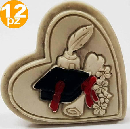 12 BOMBONIERE CUORE LAUREA CAPPELLO PIUMA FORTUNA ROSSO SOPRAMMOBILE APPOGGIO Casa e cucina/Hobby creativi/Materiali per hobby creativi/Forniture per feste/Bomboniere Trade Shop italia - Napoli, Commerciovirtuoso.it