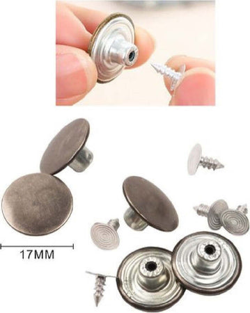 Set Bottoni Bottone Liscio Per Pantaloni Giacca Jeans Ø 17mm Perni Argento 52990 Casa e cucina/Hobby creativi/Cucito/Articoli di merceria/Bottoni automatici Trade Shop italia - Napoli, Commerciovirtuoso.it