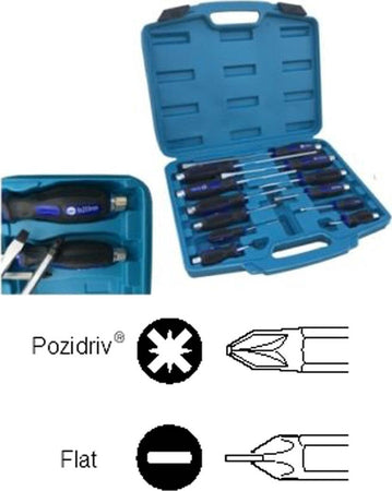 SET CACCIAVITI 12 PEZZI CALAMITATI A TAGLIO E POZIDRIV CON TESTA ESAGONALE Fai da te/Utensili elettrici e a mano/Utensili a mano/Cacciaviti/Set cacciaviti Trade Shop italia - Napoli, Commerciovirtuoso.it