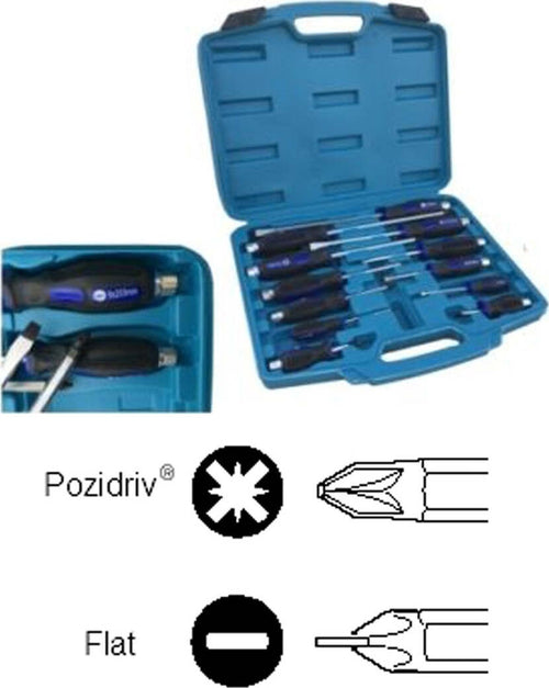 SET CACCIAVITI 12 PEZZI CALAMITATI A TAGLIO E POZIDRIV CON TESTA ESAGONALE Fai da te/Utensili elettrici e a mano/Utensili a mano/Cacciaviti/Set cacciaviti Trade Shop italia - Napoli, Commerciovirtuoso.it