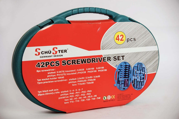 SET CACCIAVITI E PUNTE KIT 42 PEZZI CHROME VANADIUM CON CACCIAVITE DI PRECISIONE Fai da te/Utensili elettrici e a mano/Utensili a mano/Cacciaviti/Set cacciaviti Trade Shop italia - Napoli, Commerciovirtuoso.it