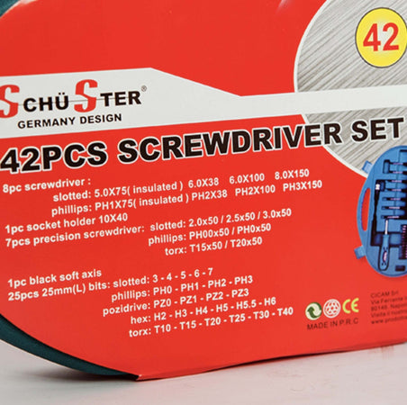 SET CACCIAVITI E PUNTE KIT 42 PEZZI CHROME VANADIUM CON CACCIAVITE DI PRECISIONE Fai da te/Utensili elettrici e a mano/Utensili a mano/Cacciaviti/Set cacciaviti Trade Shop italia - Napoli, Commerciovirtuoso.it