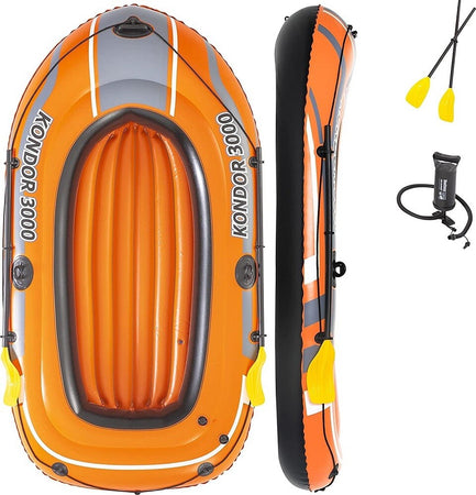 Set Canotto Gommone Kondor 3000 232x115x36cm Con Remi 124 Cm Pompa Manuale 61102 Giochi e giocattoli/Sport e giochi all'aperto/Giochi aquatici e piscine per bambini/Canotti e gonfiabili galleggianti Trade Shop italia - Napoli, Commerciovirtuoso.it