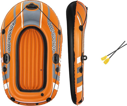 Set Canotto Kondor 1000 Con Remi Gommone Gonfiabile 155x93cm Per 1 Persona 61078 Giochi e giocattoli/Sport e giochi all'aperto/Giochi aquatici e piscine per bambini/Canotti e gonfiabili galleggianti Trade Shop italia - Napoli, Commerciovirtuoso.it