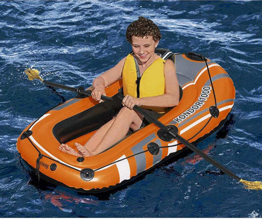 Set Canotto Kondor 1000 Con Remi Gommone Gonfiabile 155x93cm Per 1 Persona 61078 Giochi e giocattoli/Sport e giochi all'aperto/Giochi aquatici e piscine per bambini/Canotti e gonfiabili galleggianti Trade Shop italia - Napoli, Commerciovirtuoso.it