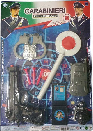 Set-Carabinieri-Pistola-Manette-Paletta-Distintivo-Radio-Bambini-Bimbo-Eta'-3+