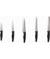 Set Ceppo 5 Pezzi Coltelli Coltello Nero Design Elegante Utensili Da Cucina