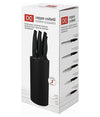 Set Ceppo 5 Pezzi Coltelli Coltello Nero Design Elegante Utensili Da Cucina