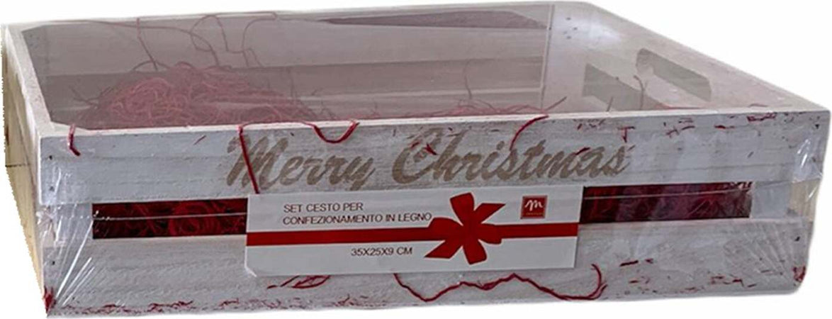 Set Cesto rettangolare in legno decorazione natalizia per cestini e regali h 9 cm Casa e cucina/Decorazioni per interni/Addobbi e decorazioni per ricorrenze/Decorazioni natalizie/Oggettistica MagiediNatale.it - Altamura, Commerciovirtuoso.it