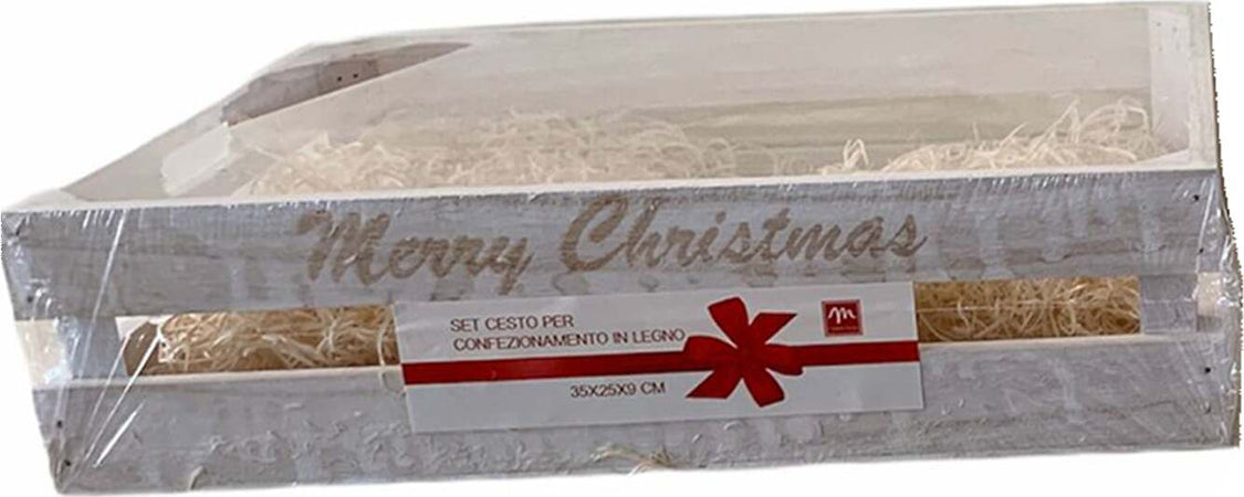 Set Cesto rettangolare in legno decorazione natalizia per cestini e regali h 9 cm Casa e cucina/Decorazioni per interni/Addobbi e decorazioni per ricorrenze/Decorazioni natalizie/Oggettistica MagiediNatale.it - Altamura, Commerciovirtuoso.it