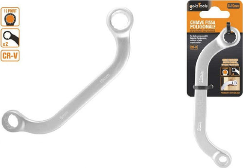 Set Chiave Fissa Poligonale Doppia A U Da 8 -10 Mm Cromata Chrome Vanadium 97691 Fai da te/Utensili elettrici e a mano/Utensili a mano/Chiavi e chiavi inglesi/Chiavi a bussola Trade Shop italia - Napoli, Commerciovirtuoso.it