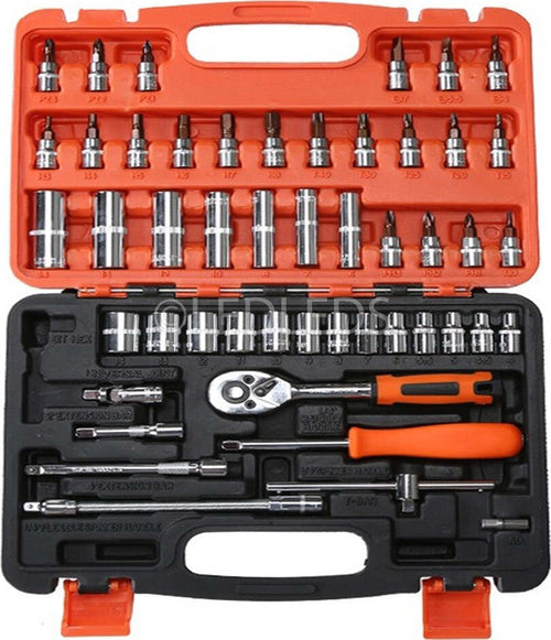 Set Chiavi A Bussola Con Cricchetto 53 Pezzi Chrome Vanadium In Valigetta Fai da te/Utensili elettrici e a mano/Utensili a mano/Bussole e set di bussole/Corredi di bussole/Standard Trade Shop italia - Napoli, Commerciovirtuoso.it