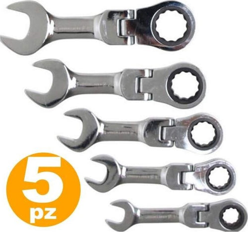 Set Chiavi Chiave Cricchetto Snodate Snodo Nane Corte Combinate 5 Pezzi 10-19 Fai da te/Utensili elettrici e a mano/Utensili a mano/Chiavi e chiavi inglesi/Chiavi combinate Trade Shop italia - Napoli, Commerciovirtuoso.it