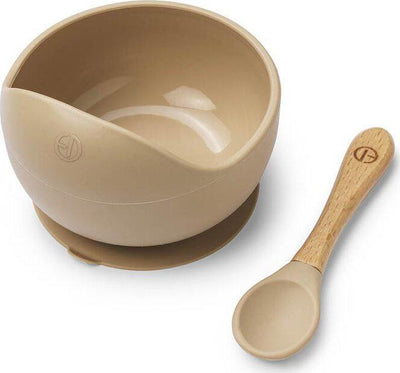 Set Ciotola + Cucchiaio Elodie Details Pure Khaki Prima infanzia/Allattamento e pappa/Stoviglie/Piatti La Casa Del Bebè - Napoli, Commerciovirtuoso.it