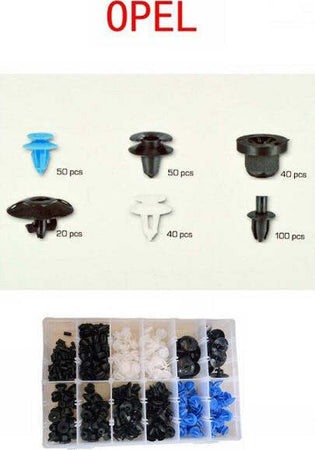 Set-Clip-Di-Fissaggio-Per-Auto-Opel-Confezione-300-Pezzi-Ricambi-Plastica
