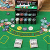 Set-Cofanetto-Poker-Texas-Holdem-Fiches-Chips-Professionale-Scatola-Di-Latta