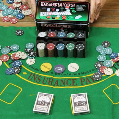 Set-Cofanetto-Poker-Texas-Holdem-Fiches-Chips-Professionale-Scatola-Di-Latta