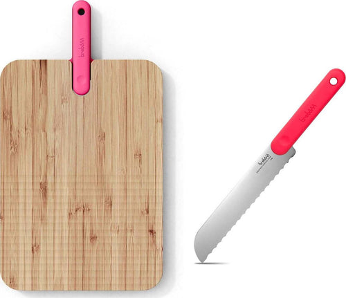 Set Coltello + Tagliere Da Cucina Trebbon Tagliere in Bambù Fondo Antiscivolo Rosa E Coltello Seghettato Lame Acciaio Inox Casa e cucina/Utensili da cucina/Taglieri Puleo Casa - Palermo, Commerciovirtuoso.it