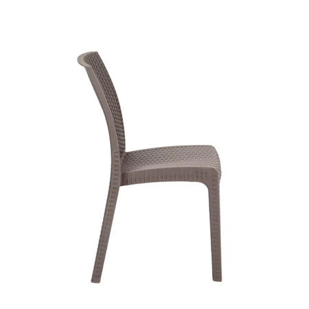 Sedia in Polipropilene  "Phoenix" effetto rattan per interno e esterno, adatto per bar e strutture