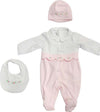 Set Completo Nascita Bimba Kit 5Pz. Tutina Completino Rosa e Bianco +1 Cappello +1Bavaglino +1 Coperta +1 Lenzuolo Ricamato Set Completo Nascita Bimba Sanitaria Gioia del Bimbo - Villa San Giovanni, Commerciovirtuoso.it