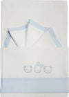 Set COmpleto Nascita Bimbo 5Pz. Tutina +1Coperta +1Lenzuolo Ricamato +1 Cappellino +1 Bavaglino Kit Neonato Primi Giorni Coordinato Bambino Bianco e Azzurro Set Completo Nascita Bimbo Sanitaria Gioia del Bimbo - Villa San Giovanni, Commerciovirtuoso.it