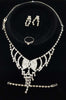 SET COMPLETO PARURE COLLANA FIOCCO ORECCHINI BRACCIALE ANELLO STRASS BIGIOTTERIA Moda/Donna/Gioielli/Collane Trade Shop italia - Napoli, Commerciovirtuoso.it