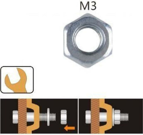 Set Confezione 39 Gr. Dado Dadi Esagonali Bulloni Dimensione M3 Filettati 90849 Fai da te/Ferramenta/Chiodi viti ed elementi di fissaggio/Kit di bulloni e dadi Trade Shop italia - Napoli, Commerciovirtuoso.it