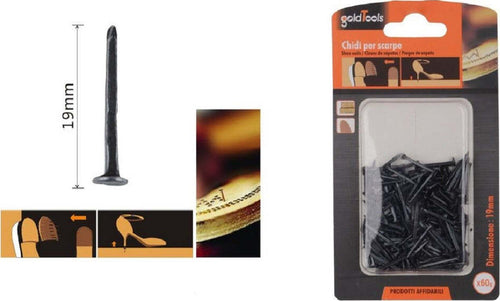 Set Confezione 60gr Chiodi Per Scarpe 19mm Neri Per Riparazioni Calzolaio 90889 Fai da te/Ferramenta/Chiodi viti ed elementi di fissaggio/Bulloni/Bulloni a T Trade Shop italia - Napoli, Commerciovirtuoso.it