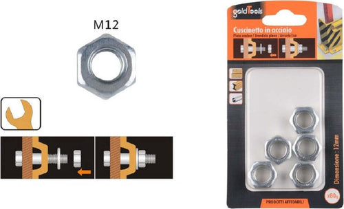 Set Confezione 60gr. Dado Dadi Esagonali Bulloni Dimensione M12 Filettati 90855 Fai da te/Ferramenta/Chiodi viti ed elementi di fissaggio/Kit di bulloni e dadi Trade Shop italia - Napoli, Commerciovirtuoso.it