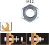 Set Confezione 60gr. Dado Dadi Esagonali Bulloni Dimensione M12 Filettati 90855 Fai da te/Ferramenta/Chiodi viti ed elementi di fissaggio/Kit di bulloni e dadi Trade Shop italia - Napoli, Commerciovirtuoso.it