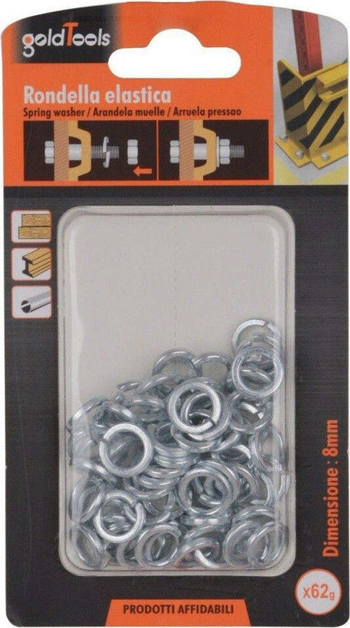 Set Confezione 62 Gr. Rondelle Elastiche In Acciaio Rondella Diametro 8 Mm 90836 Fai da te/Ferramenta/Chiodi viti ed elementi di fissaggio/Rondelle/Rondelle piatte Trade Shop italia - Napoli, Commerciovirtuoso.it