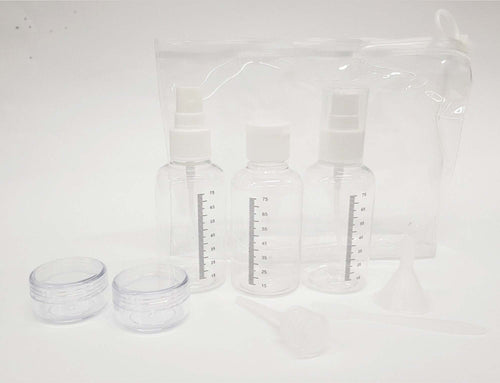 Set Contenitori + Attrezzi Con Sacchetto Check In Aereo Liquidi Da Viaggio Creme TrAdE Shop Traesio - commercioVirtuoso.it Set Contenitori + Attrezzi Con Sacchetto Check In Aereo Liquidi Da Viaggio Creme TrAdE Shop Traesio - commercioVirtuoso.it