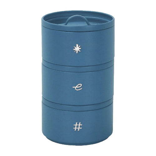 Set Contenitori Porta Spezie Evviva 6301 – Set 3 Impilabili in Metallo Avio