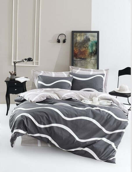 Set copripiumino 183MJR58242 Novia Ranforce Super King grigio bianco Casa e cucina/Tessili per la casa/Biancheria da letto/Copripiumini e set da letto/Copripiumini Scontolo.net - Potenza, Commerciovirtuoso.it