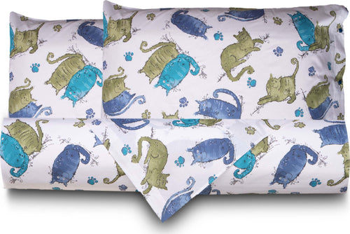 Set Copripiumino Completo Letto Federe E Copripiumino Stampa Fantasia 100% Cotone Made In Italy Gatti Azzurro Casa e cucina/Tessili per la casa/Biancheria da letto/Copripiumini e set da letto/Copripiumini Smartdecohome - Sesto San Giovanni, Commerciovirtuoso.it