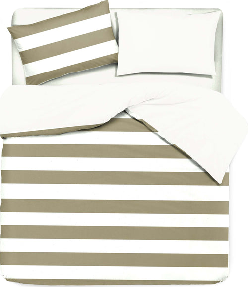Set Copripiumino E Federe Bifaccia Doubleface Parure Copripiumino Stampa Digitale 100% Cotone Made in Italy Riga Maxi Tortora Diverse Misure Casa e cucina/Tessili per la casa/Biancheria da letto/Copripiumini e set da letto/Set copripiumini e federe Novilunio - Sesto San Giovanni, Commerciovirtuoso.it