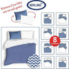 Set Copripiumino E Federe Bifaccia Doubleface Parure Copripiumino Stampa Digitale 100% Cotone Made in Italy Zig Zag Blu Diverse Misure Casa e cucina/Tessili per la casa/Biancheria da letto/Copripiumini e set da letto/Set copripiumini e federe Novilunio - Sesto San Giovanni, Commerciovirtuoso.it